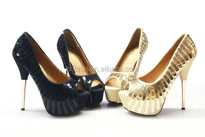 gold high heels open toe