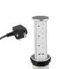 UK power and 2 usb charger Tabletop Pop Up Power Socket/Kitchen Counter tops Pop up Socket Automatic Raising Type Socket Outlet