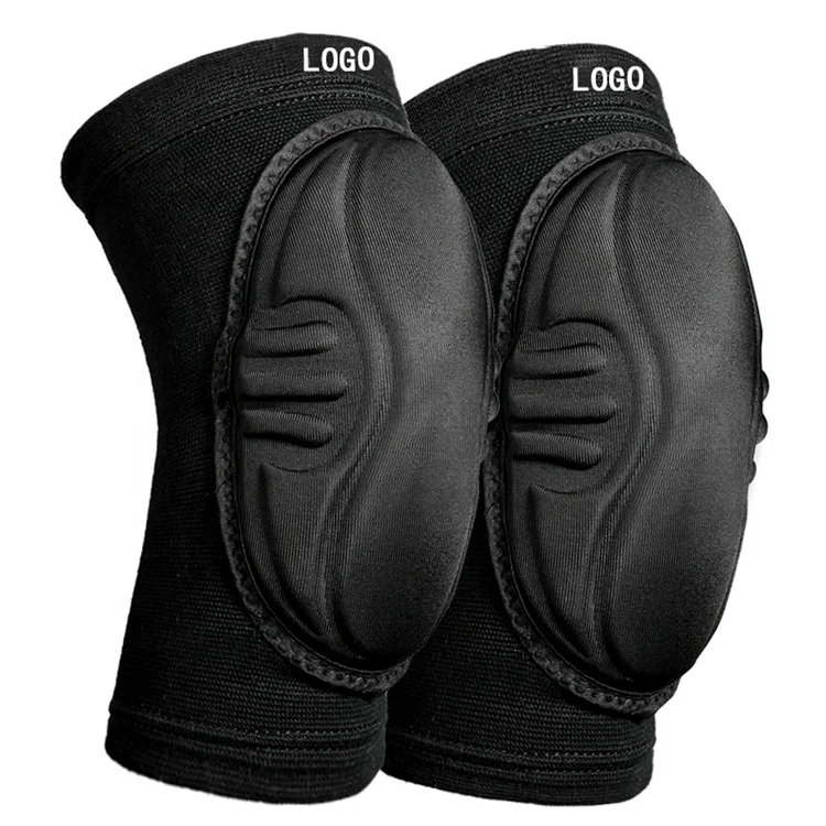 

Thickening anti-collision professional volleyball goalkeeper dance hip-hop sponge knee pads X-1161, Black white