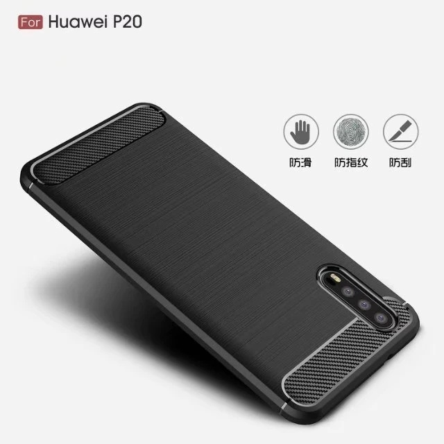 New Arrival Carbon Fiber Tpu case for HUAWEI P20 brushed tpu soft cover for HUAWEI P20