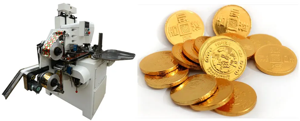 中国供应商硬币巧克力全自动包装机