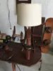 wholesale wood restauant ski table lamp