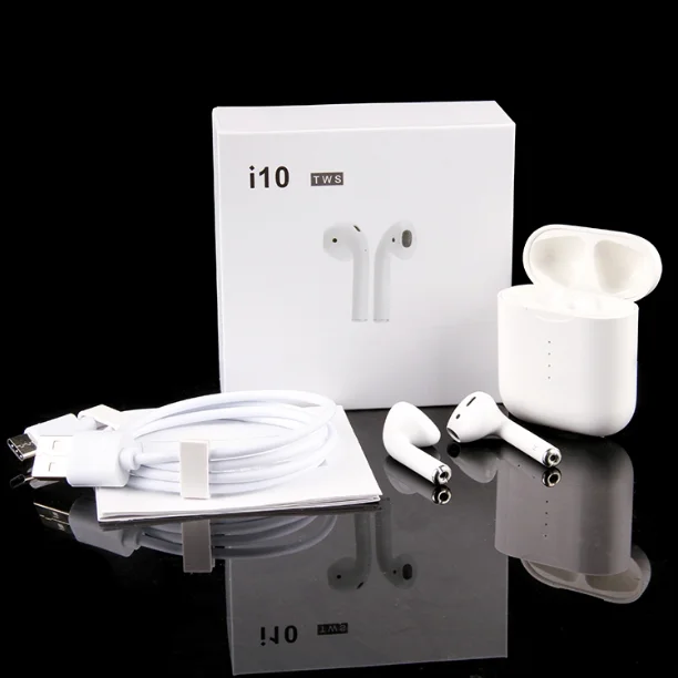 

i10 Wireless Stereo wireless sports earphone, White