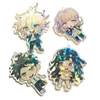 Wholesale VOGRACE factory OEM cheap custom cartoon anime hologram charms acrylic plastic clear keychains with your design