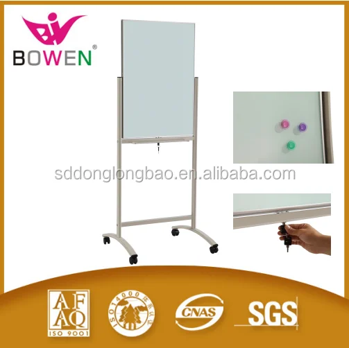 
Magnetic Glass Flipchart Mobile Glass Board Whiteboard with wheel white writing board for office and school BW-VA-G 