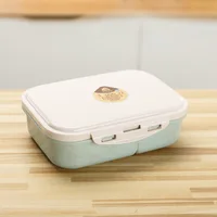 

New product 2019 Leakproof Wheat Straw Rice Husk Fiber Bento Silicone Seal For Vacuum Rubber Lunch Box Wheat Straw