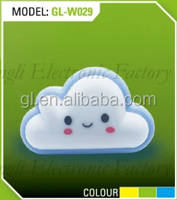 OEM Cloud shape LED SMD mini switch plug in night light with 0.6W and 110V or 220V W029