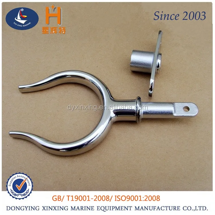 Boat Oar Lock Row Lock Horn Style With Socket 2 1/4 Heavy Duty Marine Grade Stainless Steel 316
