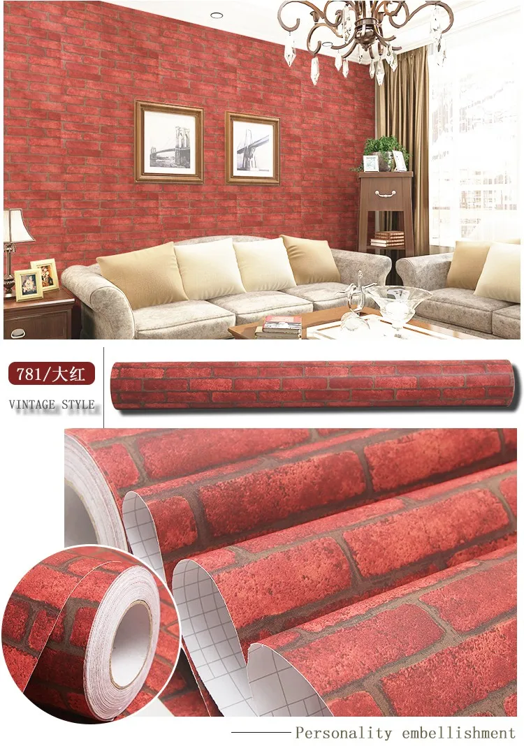 Factory self adhesive 3d design wallpaper Living Room TV background wallpaper wall design