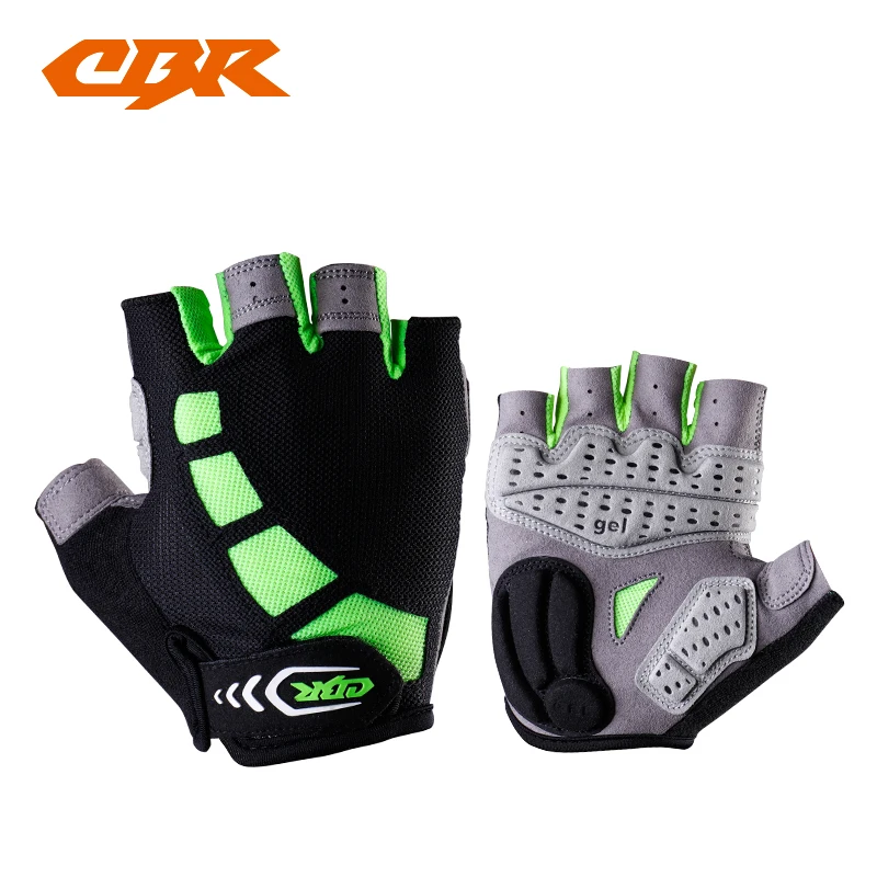 

CBR Bicycle /Cycling Half Finger Gloves Outdoor Sporting Climbing Training Non-Slip Bike Gloves, Gray, blue, green,red