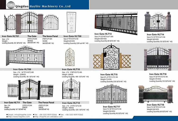 antique iron gate design with galvanized sheet