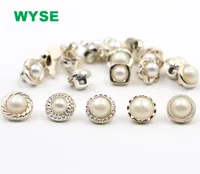 

White Pearl Sewing Metal Shank Button for Shirt Coat Garment Clothes