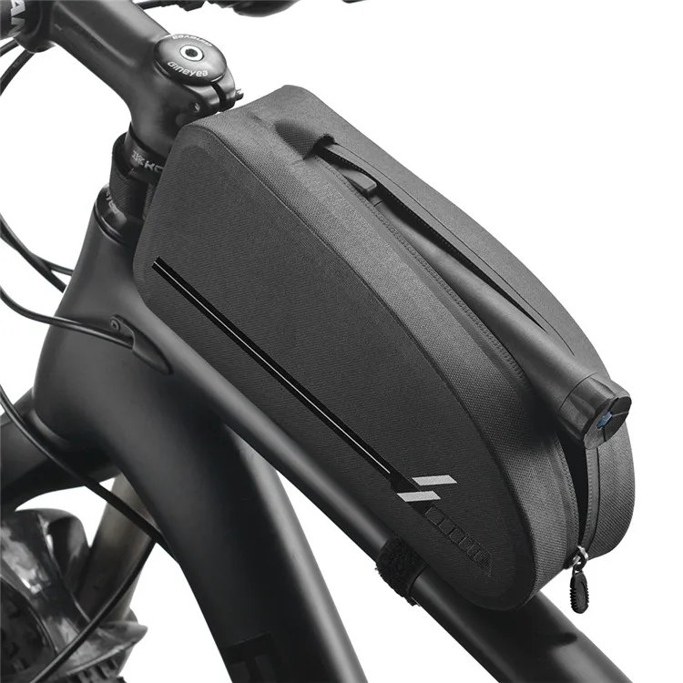 

waterproof bicycle Waterproof tail bag bicycle travel bag triangle bicycle bag, Black;customized