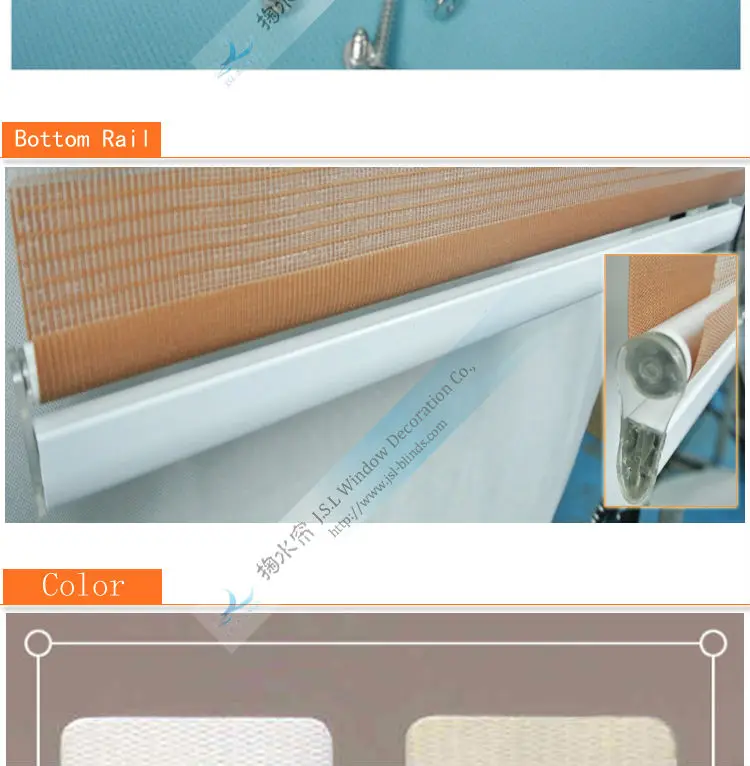Easy to Be Mounted Zebra Roller Blinds for French Doors