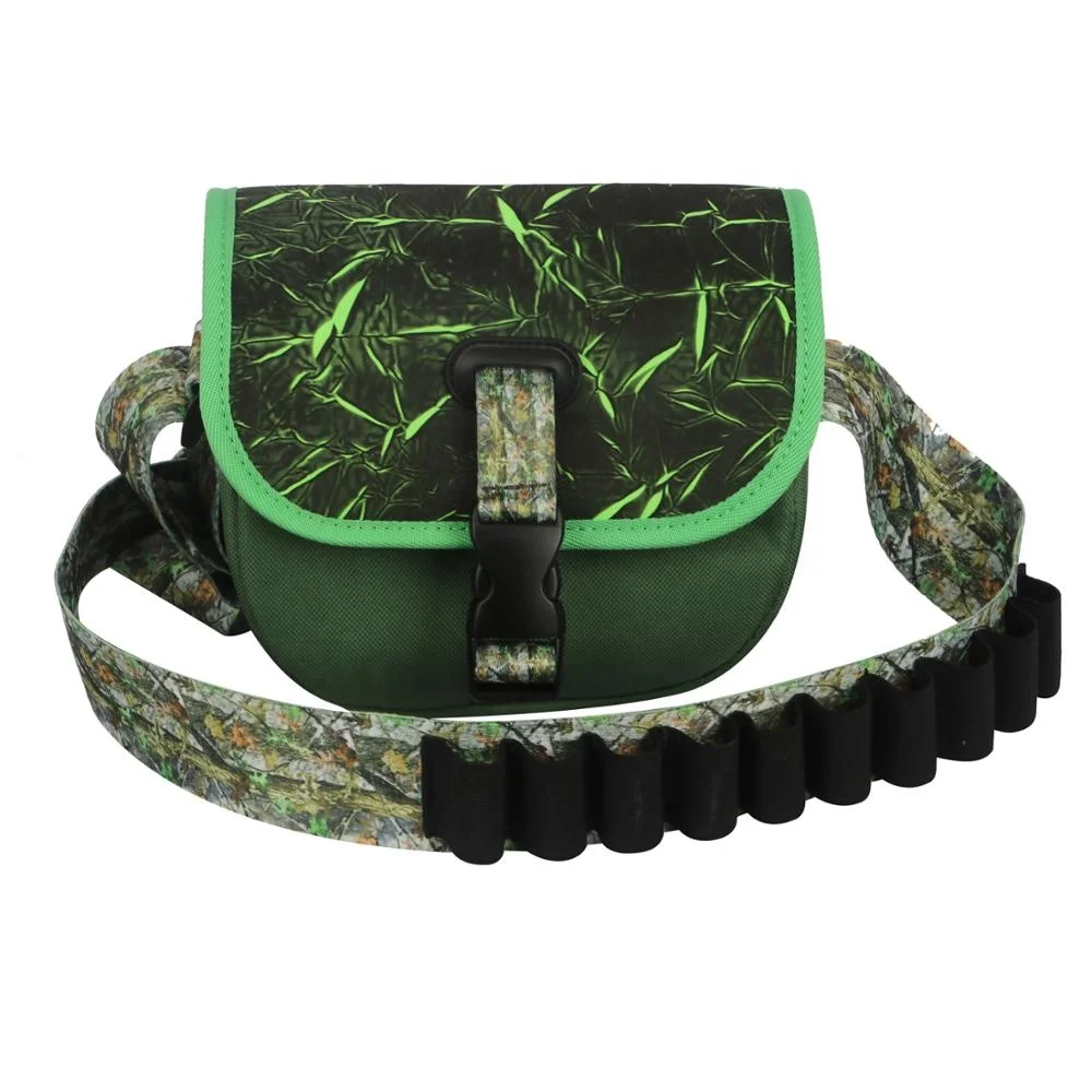 

HIBO new design women hunting bag speed loader cartridge bag, Army green with camo straps