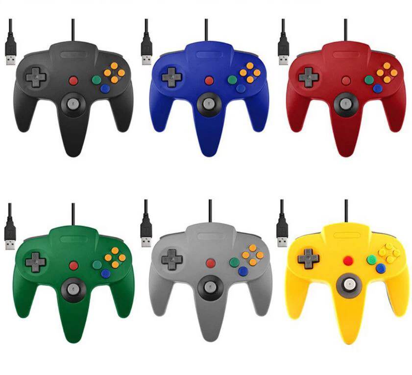 

USB Controller Wired for Nintendo 64 for N64 For PC Game USB CLASSIC GAMEPAD, 9 colors