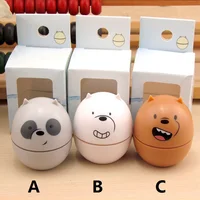 

Cartoon Expression Smile We Bare Bears Contact Lens Case for Holder Women Eye Care Contact Lenses Box