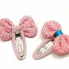 Top Sell Cute Bow Shaped Ornament Party/Holiday/Birthday Girl Jewelry Accessories Bow Hair Clip For Hair Handicraft