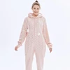 Soft flannel wholesale jumpsuit women hoodie onesie pajamas