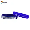 colored unipue personalized maker 12mm imprint silicone wristband/rubber hand band for charity sports school