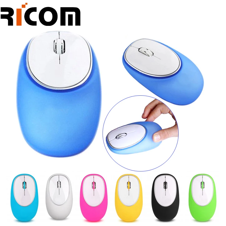 Novelty Design Promotional Anti Stress Silicone Wireless Mouse Covered
