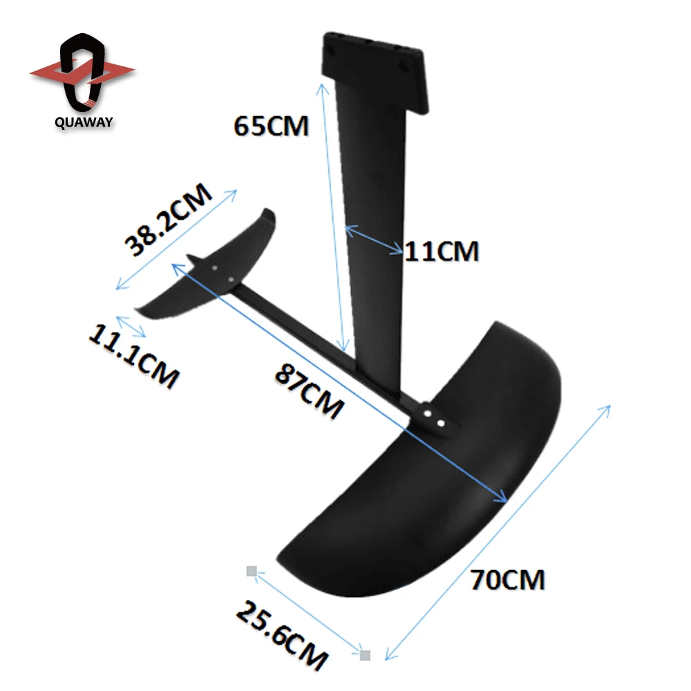 

Quaway Best SUP Hydrofoil Carbon Hydrofoil With AL Mast, Black carbon color/customized color