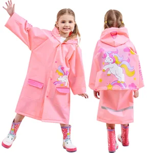 Image of Environmental protection and tasteless Unicorn Design children's Raincoat