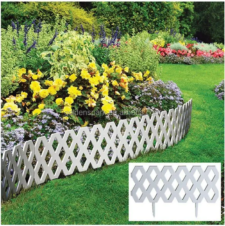 4 Pack Flexible Lattice White Garden Lawn Path Edging Border Fence Panel Buy Garden Fence Pvc Garden Fence Fence Panels Garden Product On Alibaba Com