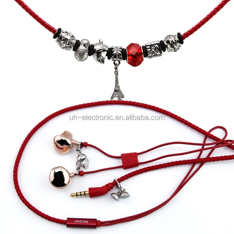 

URIZONS ORIGINAL manufacturer leather braided PANDORA bracelet headphone bracelet headset bracelet earphone with mic