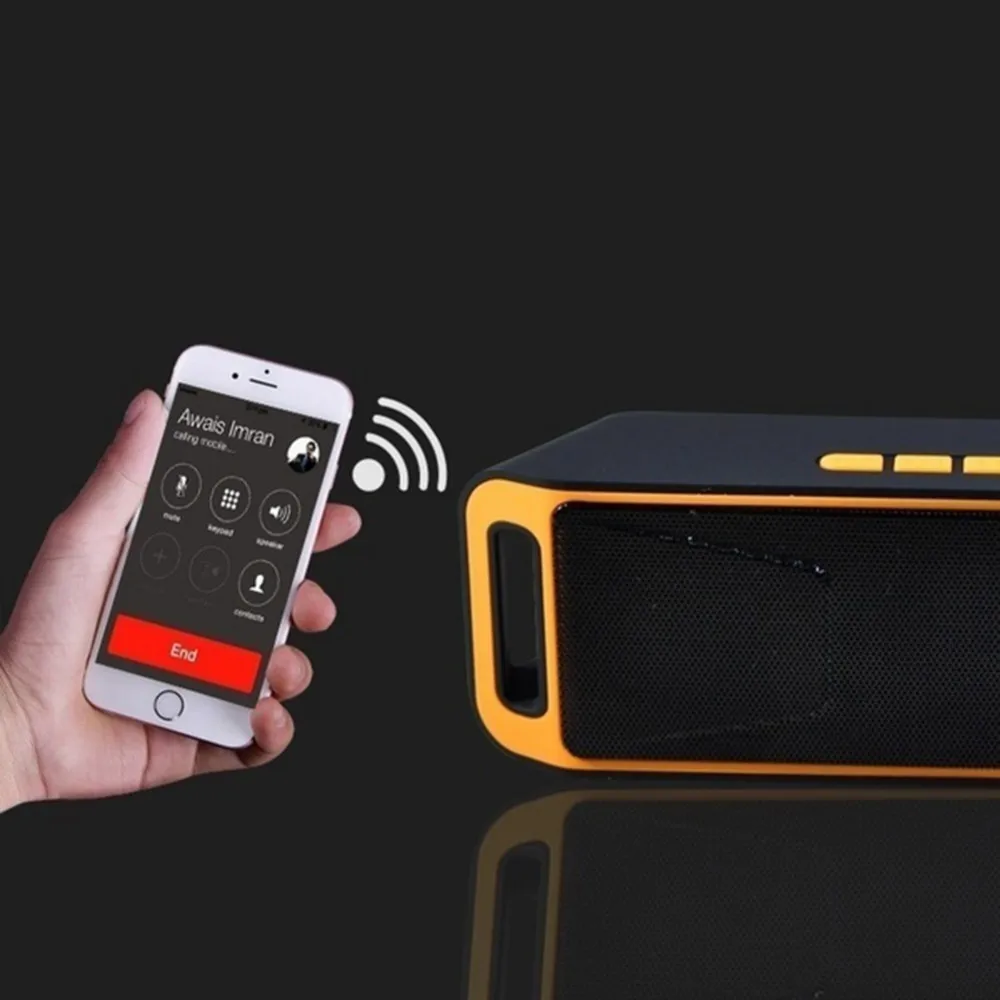 2017 new arrival Stereo Deed Bass Speaker Wireless Portable Bluetooth Speaker With TF Card and FM Radio Factory supply