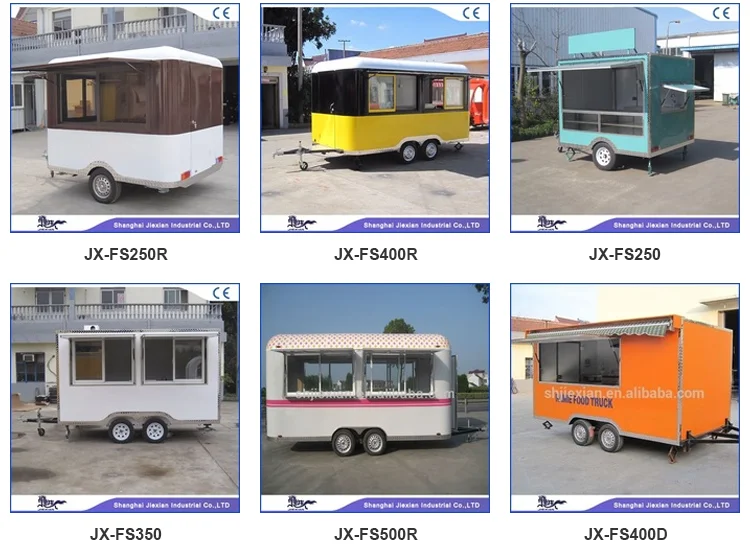 JX-FS380 Shanghai Jiexian sugarcane juice machine kiosk mobile customized fruit juice cart design juice bar trailer with wheels