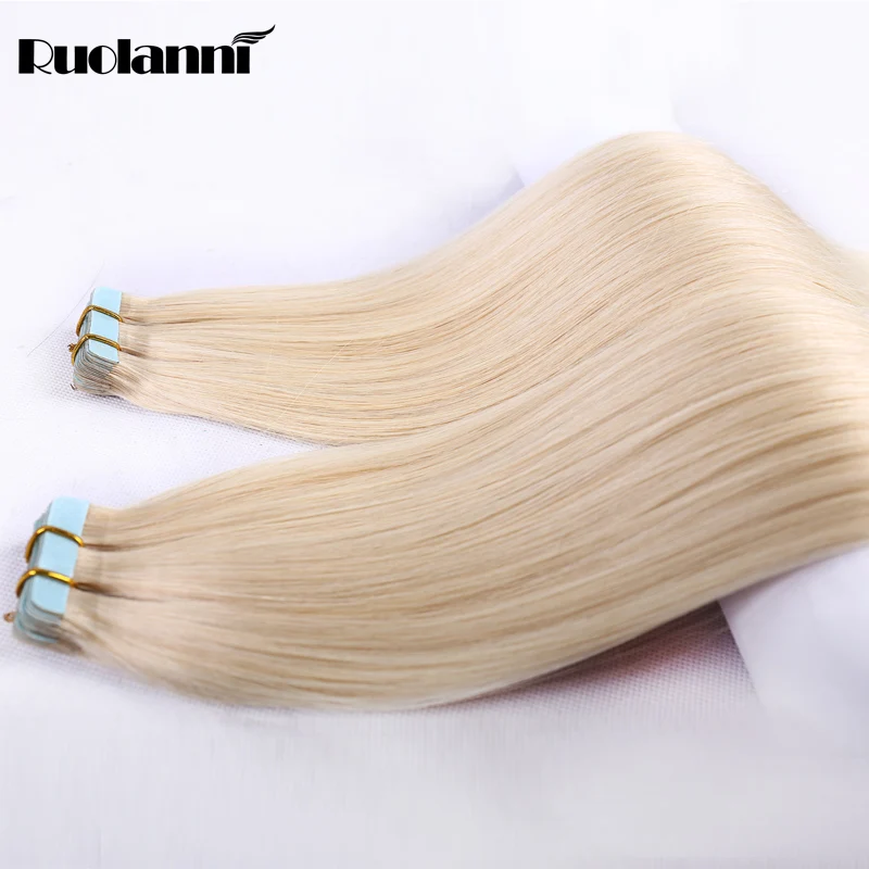 

Wholesale Price Unprocessed Russian Blonde Virgin Human Hair Extension Remy Cheap Straight Tape In Human Hair Extensions, N/a