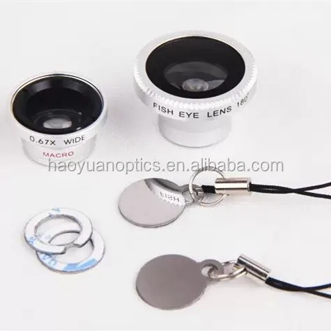 magnetic 3 in 1 camera lens fisheye wide-angle macro lens for mobile phone