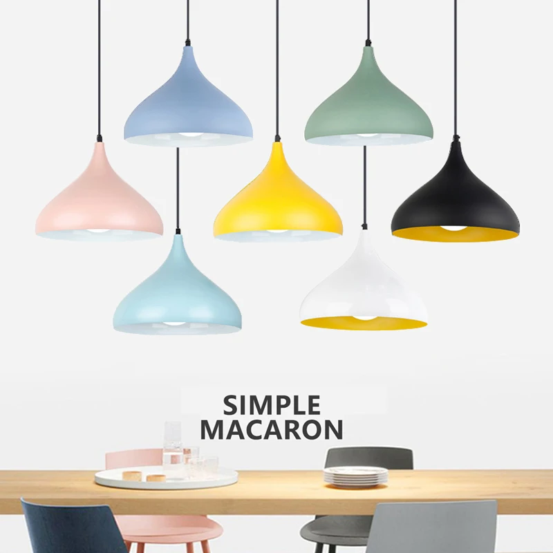 Nordic style colourful  hanglamp  Modern Chandelier for resturuant office bar Living dance room pendant light