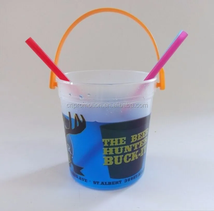 China Cup Factory Plastic 32oz Cruzan Rum Plastic Beach Bucket Drinking