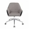 Middle Back Computer Desk Chair PU Leather Chair Executive and Ergonomic Swivel Chair with Arms