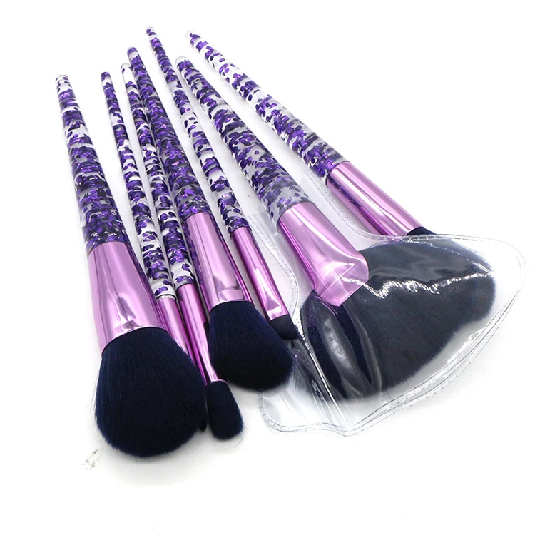 Wholesale Makeup Distributors Purple 7 Pcs Acrylic Makeup Brush Holder Buy Wholesale Makeup