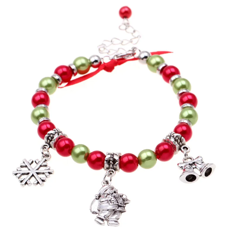 

Christmas gift Women fashion accessories charm jewelry Christmas tree style bracelets chain snowflake Snowman, Can custom