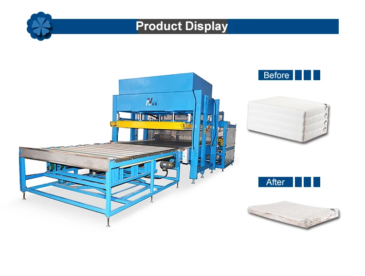 Full Automatic mattress compressor  packing wrapping machine