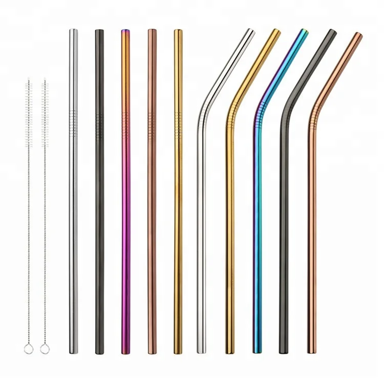 

amazon top seller 2018 kitchen drinking straw, Silver or customized