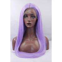 

Wholesale long straight light purple high temperature fiber synthetic wig for american african black women