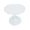 White Bloom Round Tulip Style Side Table