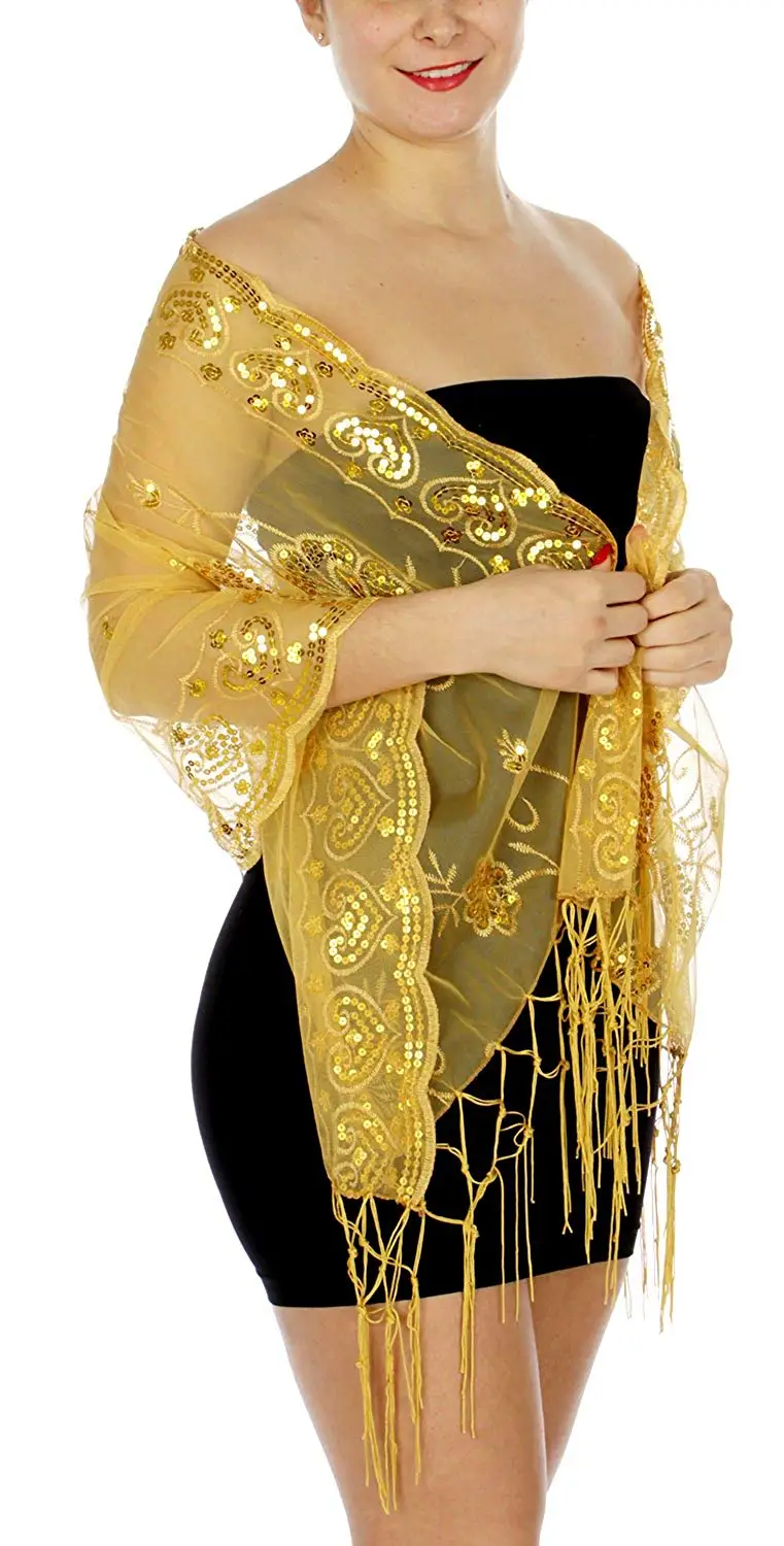 sequin evening wrap