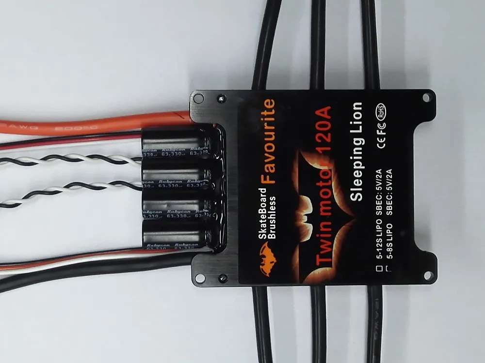 2017 New Fvt Dual Motor Esc 120a Hv Electric Skateboard Buy Fvt Twin