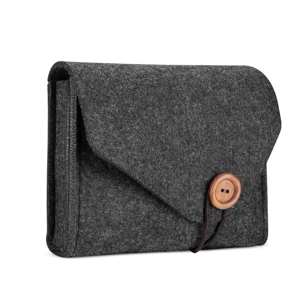 

Felt Bag Organizer Multi-function Roll Up Electronic Accessories Travel Cable Organizer, Black, customized color is available