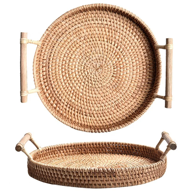 

Cocostyles unique wicker owen basket with handle for home plant decoration, Many