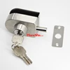 High Quality Toughened Glass Stainless Steel Oval Shape Single 2 Bolts Screw Mounted Push Pull Sliding Door Lock