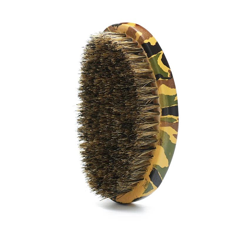 
Top Selling Military Green Color 360 Curve Military Green Curve Wave Beard Boar Brush 