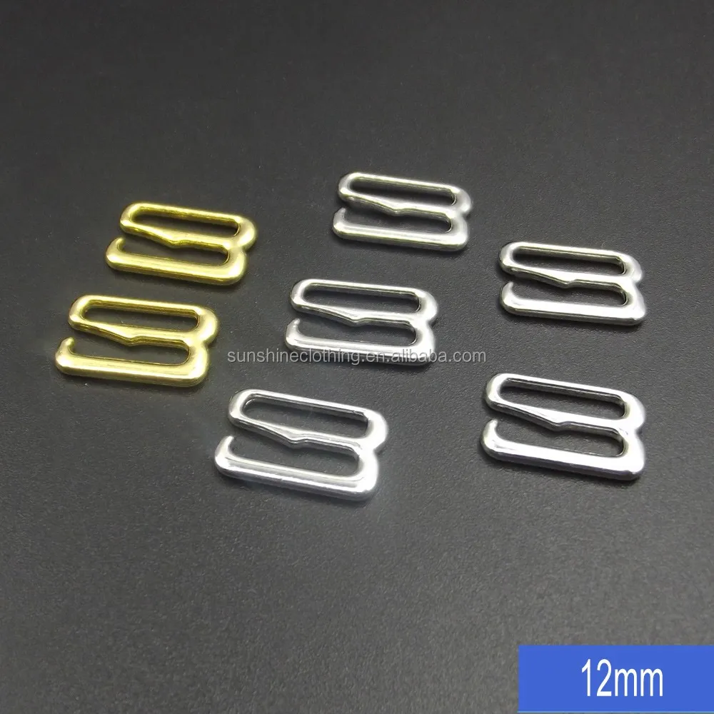 12mm Swimwear Alloy Silver Metal Hook Bra Strap Adjuster Hook Buy Bra