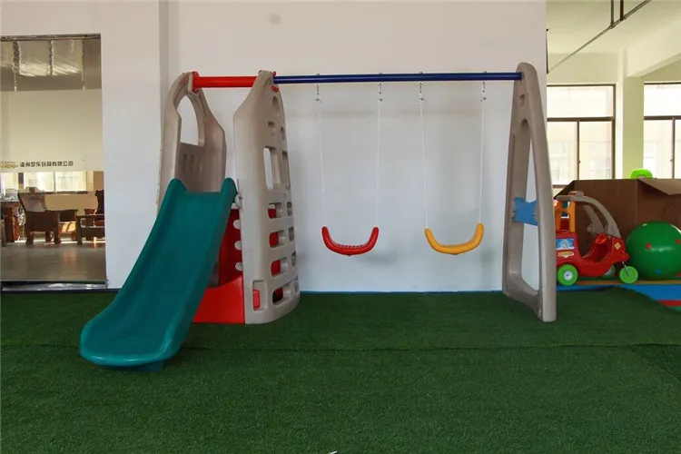 Colorful Plastic Slide And Swing Playhouse Slides For Kids Plastic